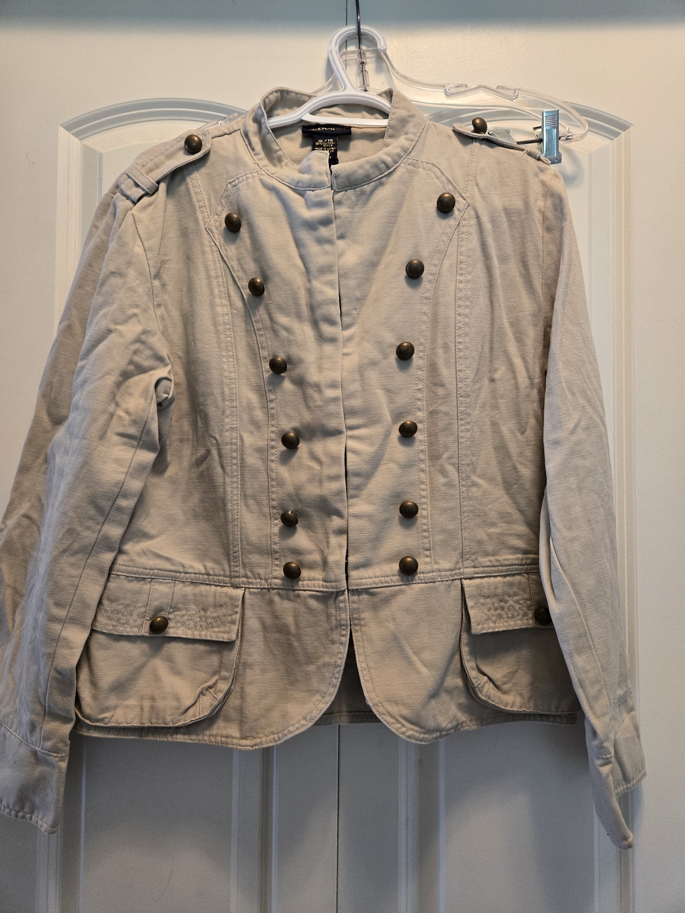 Military-Style NWT Women's Jacket - Beige